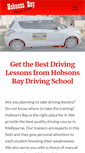 Mobile Screenshot of hobsonsbaydrivingschool.com